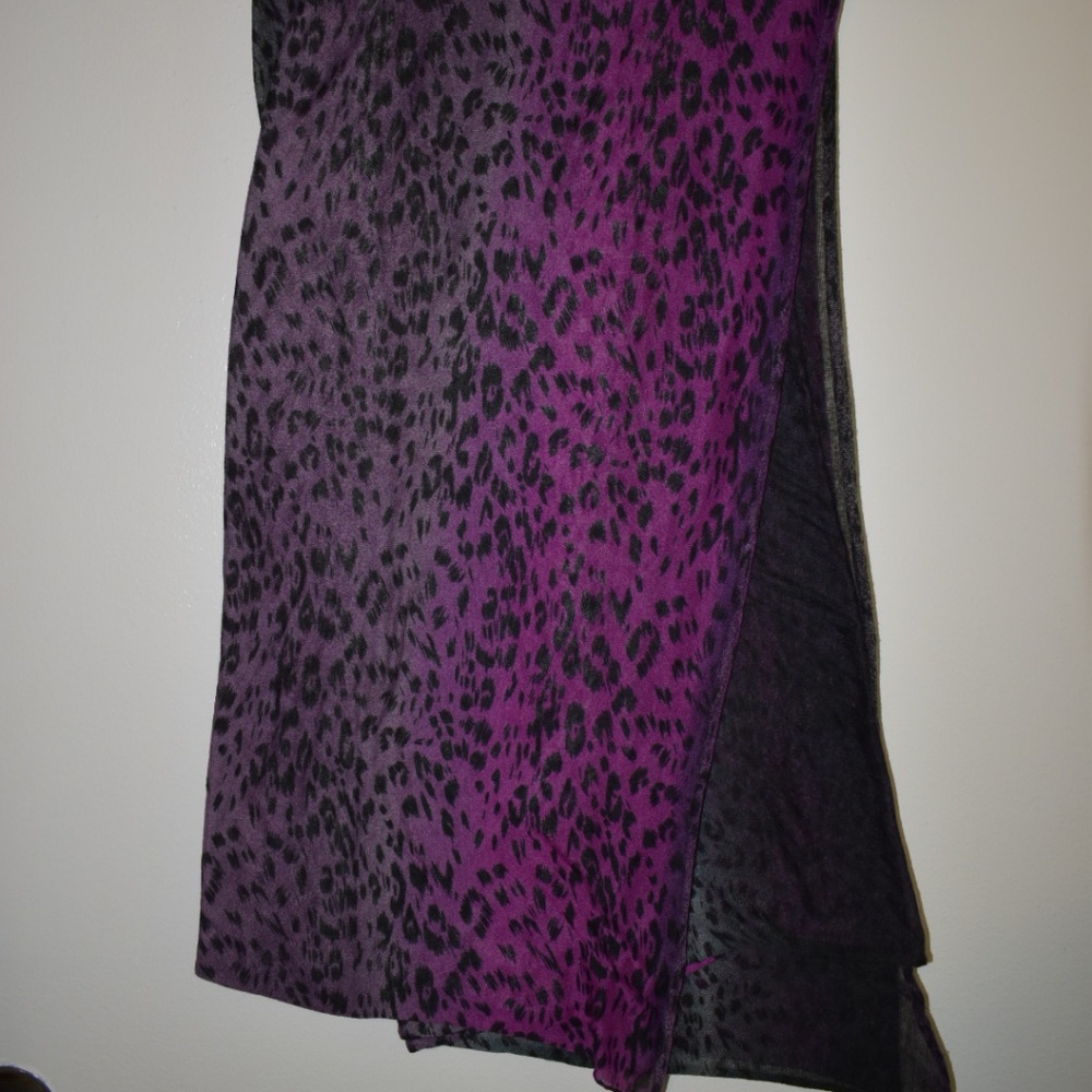 Multicolored Leopard Print Scarf
